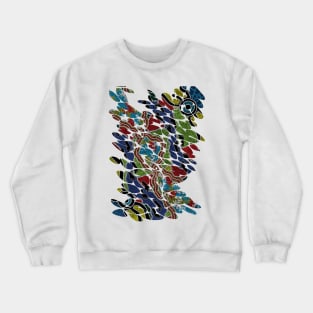 Aboriginal Art - Walking The Land Pattern Crewneck Sweatshirt